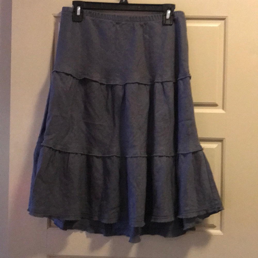 Allen Allen USA grey 3 tiered skirt